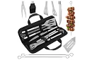 Unelte de grătar din oțel inoxidabil - set de 9 piese