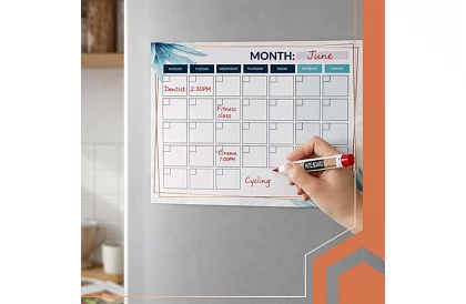 Planificator magnetic pentru frigider 30 × 40 cm