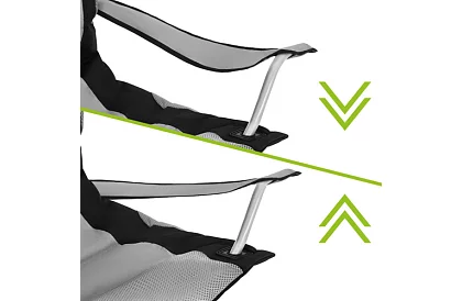 Scaun de pescuit pliabil cu brațe - gri-negru