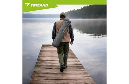 Scaun de pescuit pliabil cu brațe - gri-negru