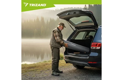 Scaun de pescuit pliabil cu brațe - gri-negru