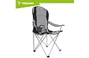 Scaun de pescuit pliabil cu brațe - gri-negru