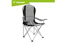 Scaun de pescuit pliabil cu brațe - gri-negru
