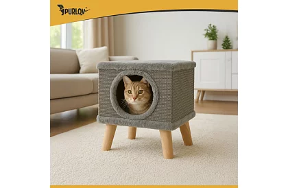 Șcărăci și cuib pentru pisici 38 × 32 × 32 cm