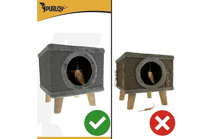 Șcărăci și cuib pentru pisici 38 × 32 × 32 cm