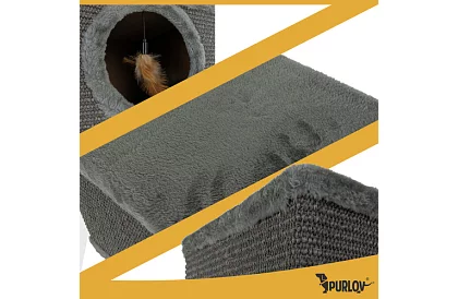 Șcărăci și cuib pentru pisici 38 × 32 × 32 cm