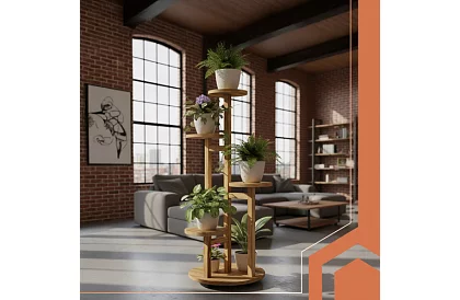 Suport elegant din lemn pentru flori 86 × 33 cm