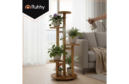 Suport elegant din lemn pentru flori 86 × 33 cm