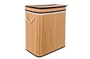 Coș de rufe din bambus – cu două compartimente 100 L