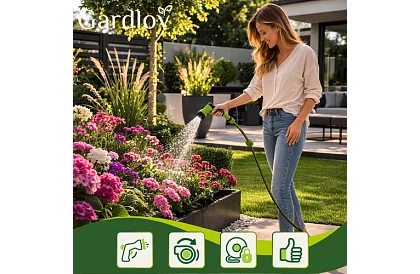 Rola de perete pentru furtun - tambur automat cu furtun de 20 m