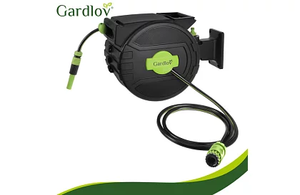 Rola de perete pentru furtun - tambur automat cu furtun de 20 m