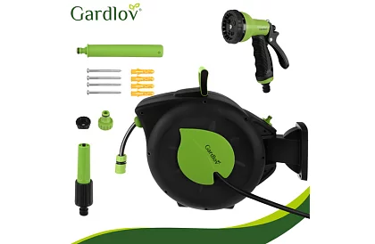 Rola de perete pentru furtun - tambur automat cu furtun de 30 m