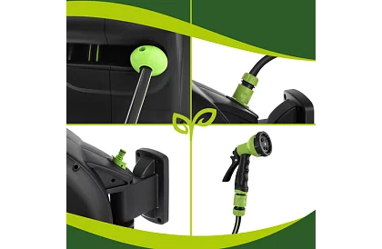 Rola de perete pentru furtun - tambur automat cu furtun de 30 m