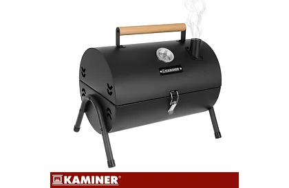 Grătar de camping pe cărbune – 2 grătare, termometru