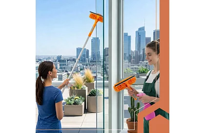 Răzătoare telescopică pentru feronerie cu mop 3 în 1