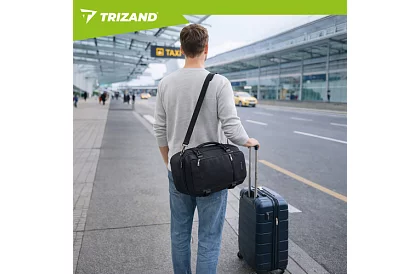 Rucsac de călătorie 2 în 1 – bagaj de mână pentru avion 40 × 20 × 25 cm – negru