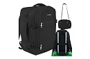 Rucsac de călătorie 2 în 1 – bagaj de mână pentru avion 40 × 20 × 25 cm – negru