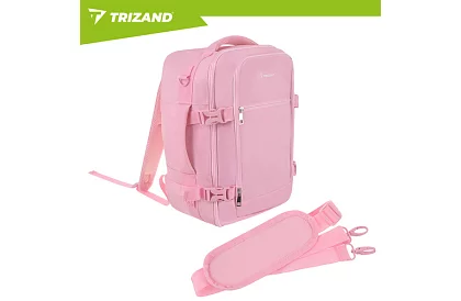 Rucsac de călătorie 2 în 1 – bagaj de mână pentru avion 40 × 20 × 25 cm – roz