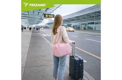 Rucsac de călătorie 2 în 1 – bagaj de mână pentru avion 40 × 20 × 25 cm – roz