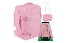 Rucsac de călătorie 2 în 1 – bagaj de mână pentru avion 40 × 20 × 25 cm – roz