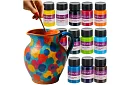 Set de culori pentru sticlă și ceramică 12 × 20 ml – culori vitraliu pentru cuptor