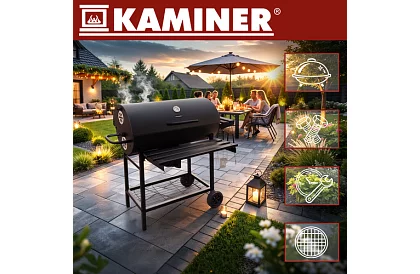 Grătar de grădină pe cărbune 108x67x96cm + accesorii