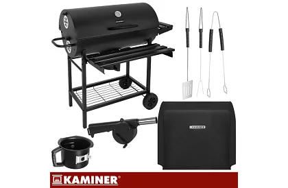 Grătar de grădină pe cărbune 108x67x96cm + accesorii