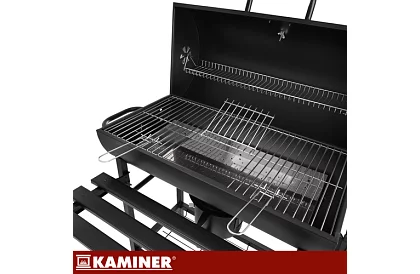 Grătar de grădină pe cărbune 108x67x96cm + accesorii