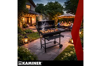 Grătar de grădină pe cărbune 108x67x96cm + accesorii