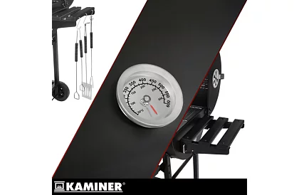 Grătar de grădină pe cărbune 108x67x96cm + accesorii