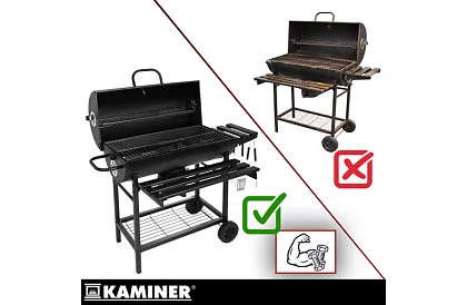 Grătar de grădină pe cărbune 108x67x96cm + accesorii