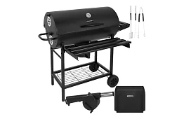 Grătar de grădină pe cărbune 108x67x96cm + accesorii