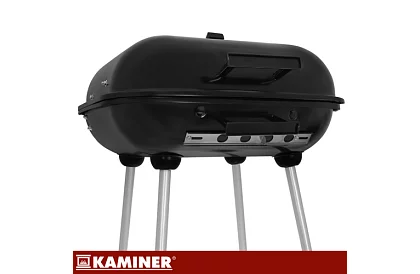 Grătar de grădină pe cărbune 53 x 77 x 46cm – portabil pe roți