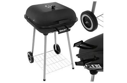 Grătar de grădină pe cărbune 53 x 77 x 46cm – portabil pe roți