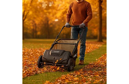 Colector manual de frunze și iarbă 100 l – mecanism ajustabil, rotativ