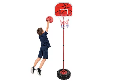 Coș de baschet pentru copii, ajustabil, cu tablă + minge