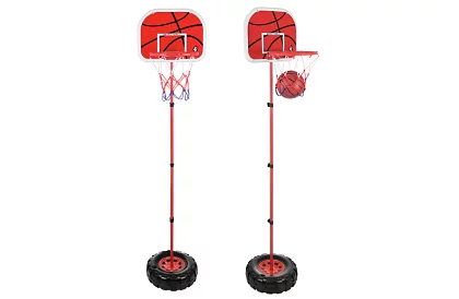 Coș de baschet pentru copii, ajustabil, cu tablă + minge