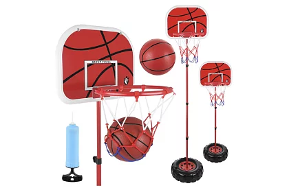 Coș de baschet pentru copii, ajustabil, cu tablă + minge