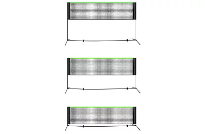 Rețea pentru volei, badminton și tenis – mobilă și ajustabilă