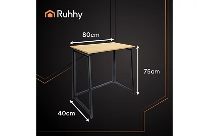 Masa de birou pliabilă maro – 80 × 75 × 40 cm