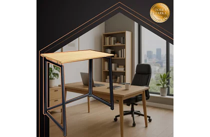 Masa de birou pliabilă maro – 80 × 75 × 40 cm