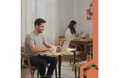 Masa de birou pliabilă maro – 80 × 75 × 40 cm