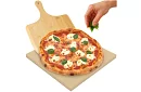 Piatra de copt cordierit pentru pizza cu spatula din bambus