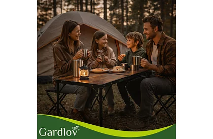 Masă de camping pliabilă 120 × 60 cm + 4 scaune