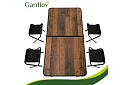 Masă de camping pliabilă 120 × 60 cm + 4 scaune