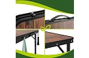 Masă de camping pliabilă 120 × 60 cm + 4 scaune