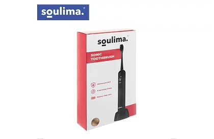 Periuță de dinți electrică sonică X800 - neagră – 90.000 rot/min + 6 capete