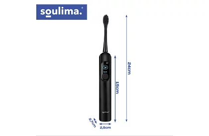 Periuță de dinți electrică sonică X800 - neagră – 90.000 rot/min + 6 capete