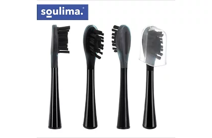 Periuță de dinți electrică sonică X800 - neagră – 90.000 rot/min + 6 capete