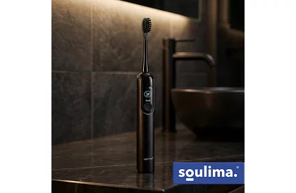 Periuță de dinți electrică sonică X800 - neagră – 90.000 rot/min + 6 capete